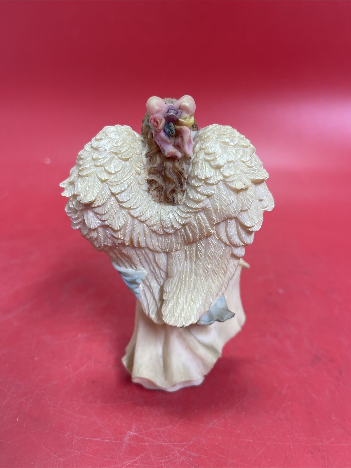 Vintage figurine ANGEL with flowers