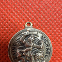 Vintage Sterling Silver Saint Michael Round Beautiful Medal