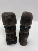 Vintage Tiki Totems From Jamaica Wooden Statue Man Woman Carved wood