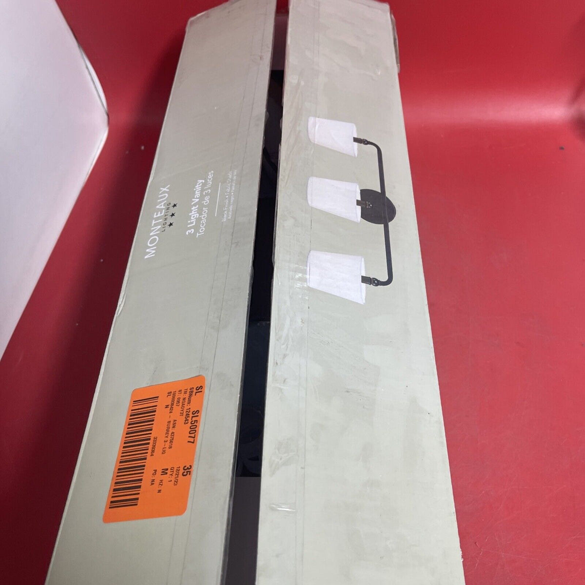 3-Light Black Bathroom Vanity Light Fixture with Fabric Shades