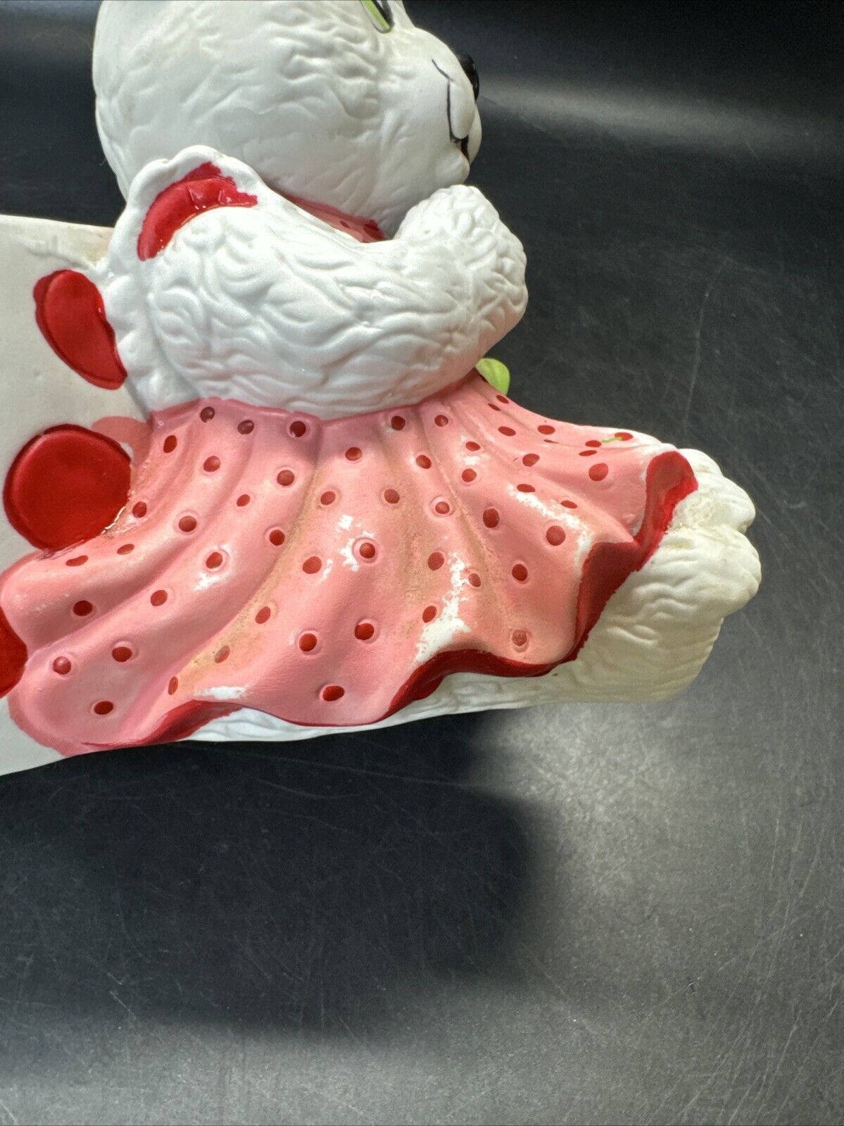 Vintage Teddy Bear And Bunny Pottery Ceramic Planters Set