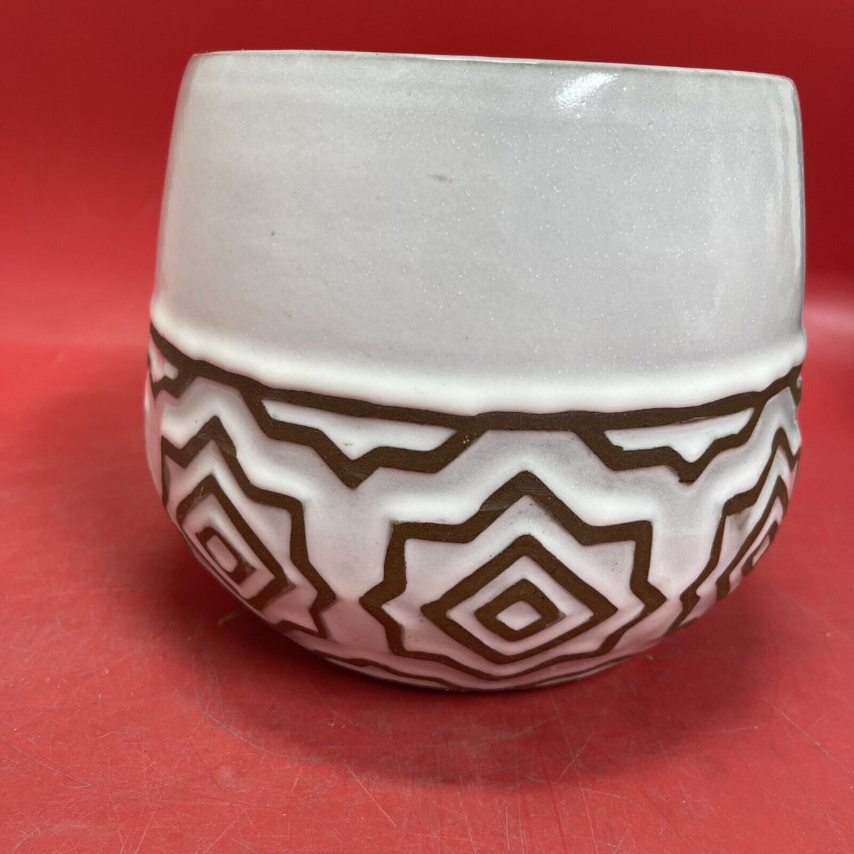 Vintage Ceramic Flower Pot 7”