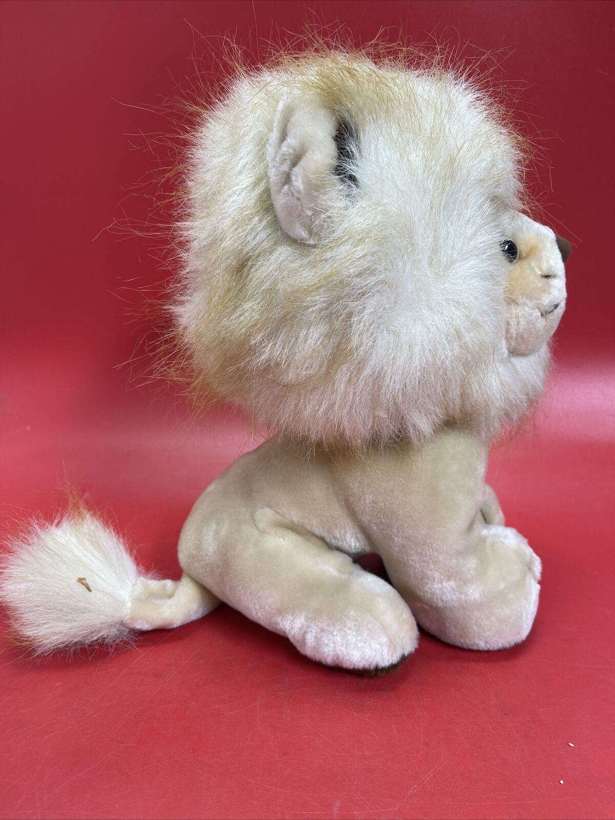 Vintage Big Head Lion Plush Toy 12”