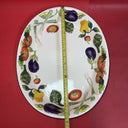 CLAY ART OVAL SERVING PLATTER / TRAY "ROMA"  VEGETABLES STONELITE HAND PAINTED