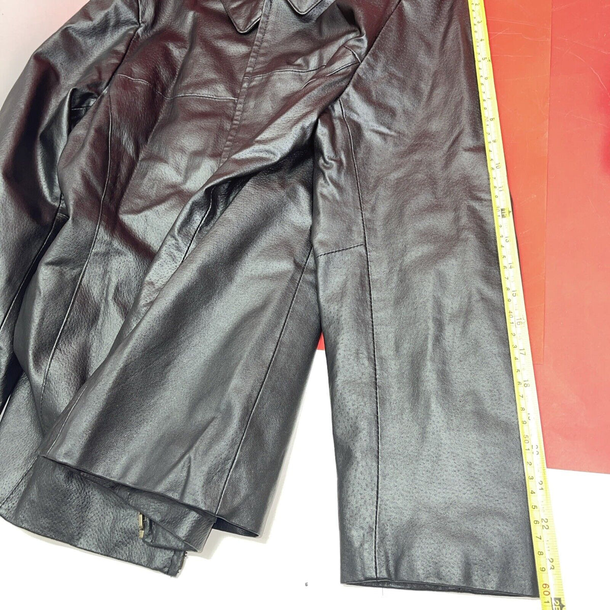 E.G. Collection Black Leather  Jacket Size Medium