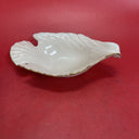 Lenox Wildwood 10" Oval Tray Dish Embossed Scalloped & Dove Bird Candy Keychain