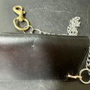 Black Leather Chain Wallet Long Style Billetera