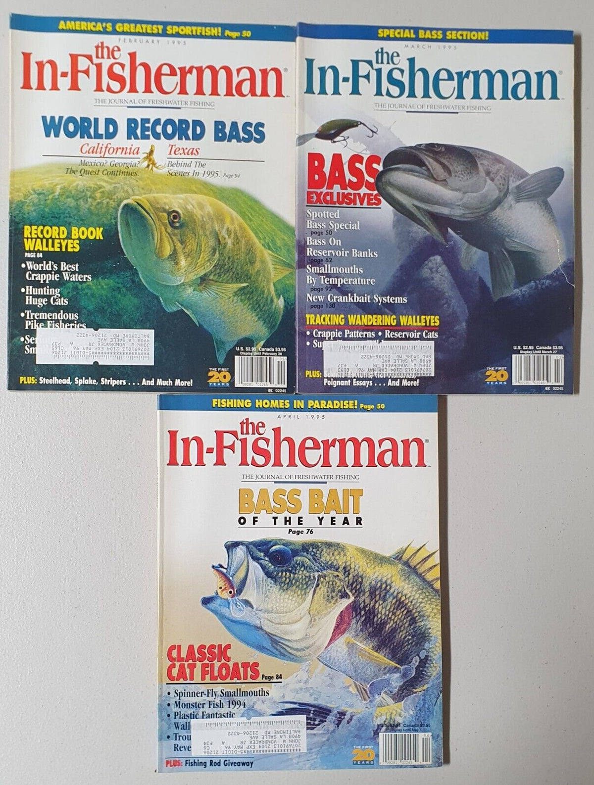 In-Fisherman Magazines Lot of 7 #1-7 (Feb 1995 - Jan 1996)