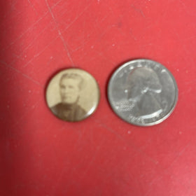 Antique Vintage Celluloid BUTTON Pinback Picture  Victorian Woman