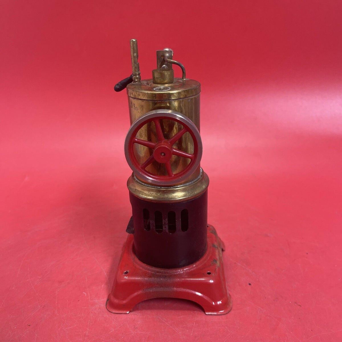 Stationary German Steam Engine Tin Burner Toy Fleichmann 1950's