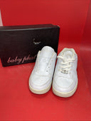 Baby Phat White Leather Sneakers Shoes w Jewel Embellishment Womens Size 8