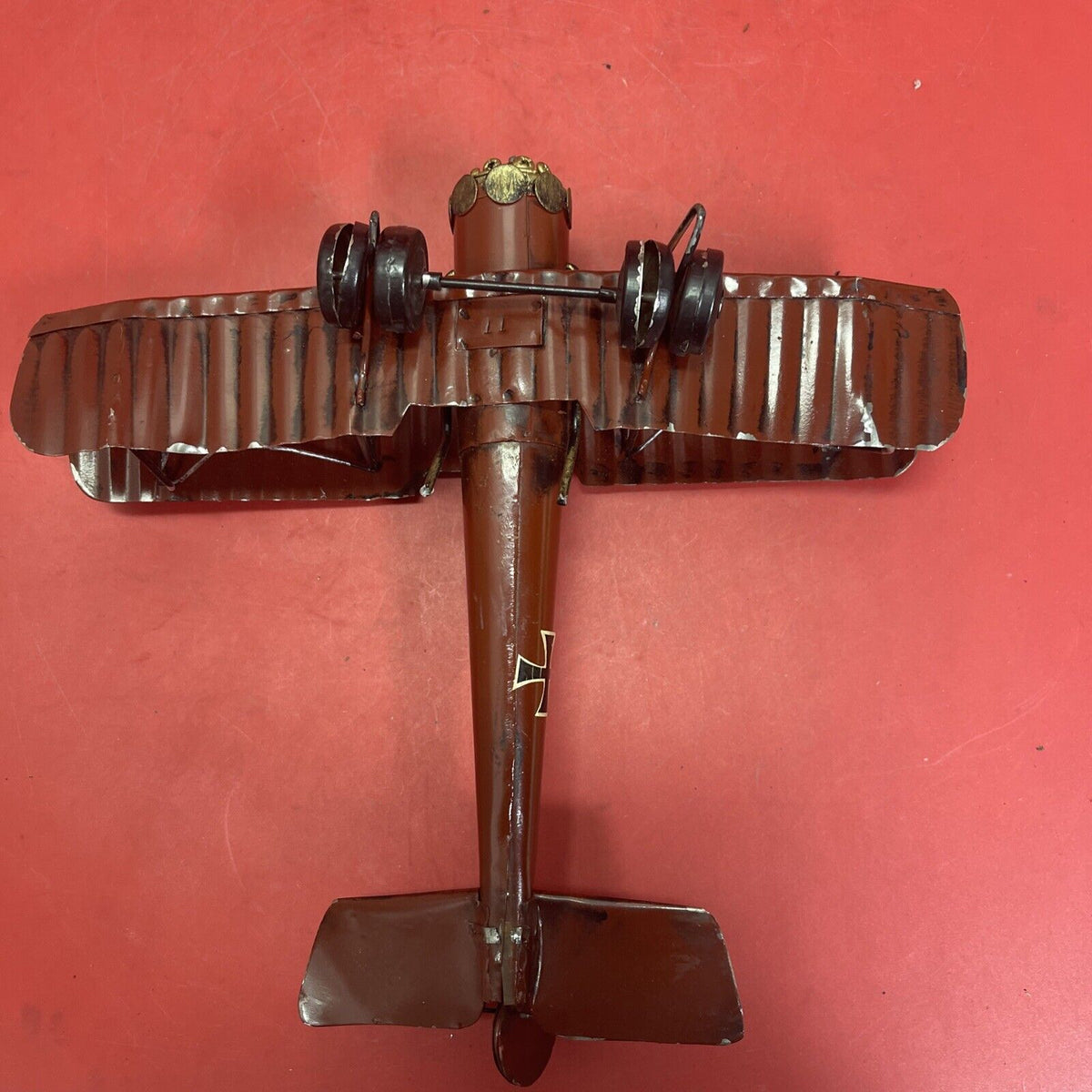 Vintage Red Baron Metal  Model  Airplane "Rare"