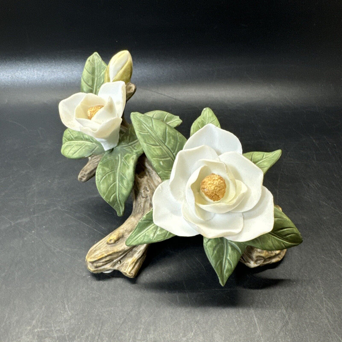 Vintage Collectible 3D Porcelain Flowers/ Lot Of 3