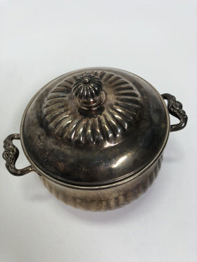 Sheridan silverplate bowl with lid