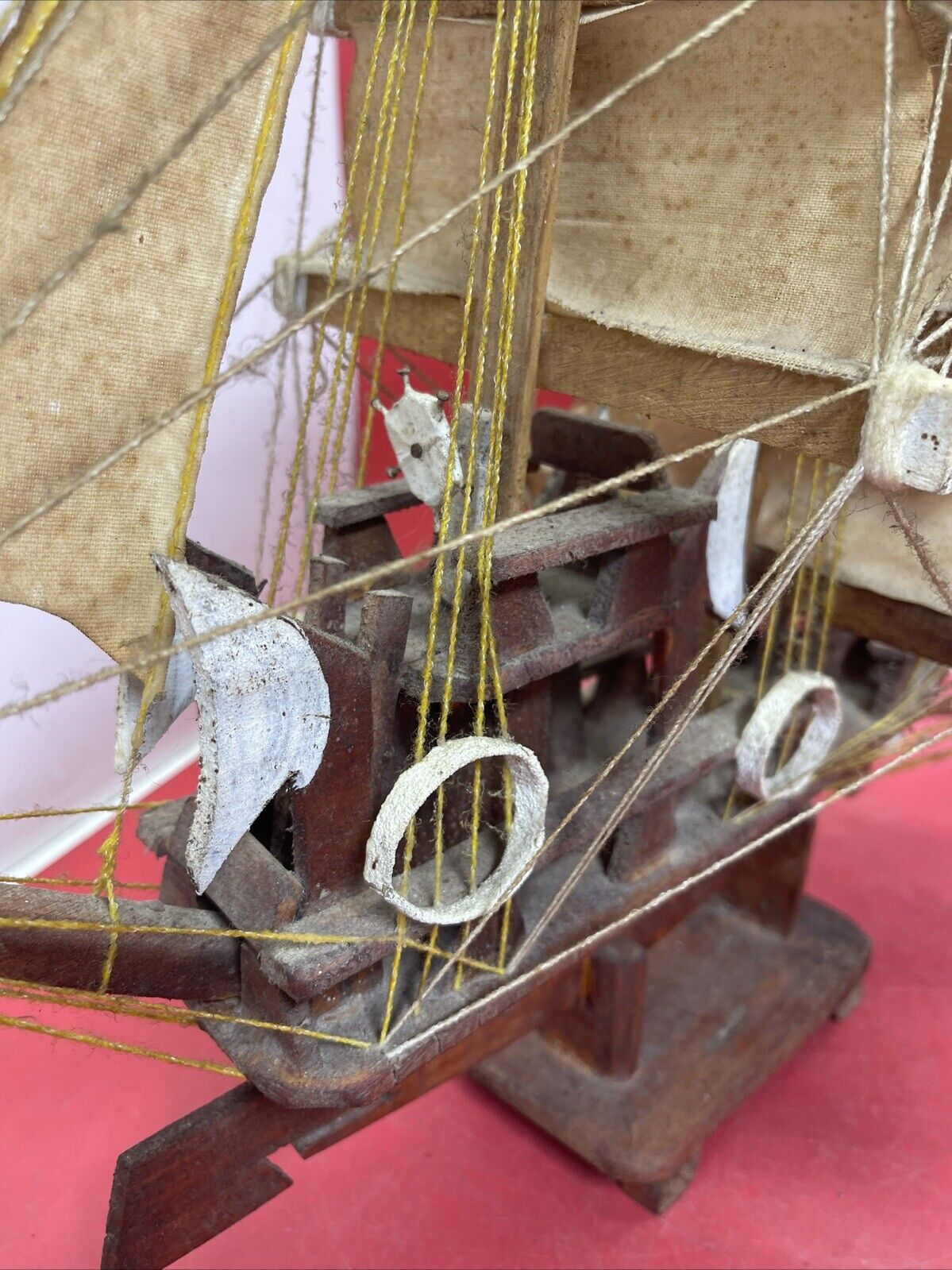 Vintage Wooden  Model Ship