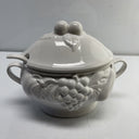 Basic White Soup Tureen  over and back 3 pieces Made in Portugal