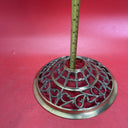 Vintage Brass Effect Metal Fretwork Plant Stand 17.5”