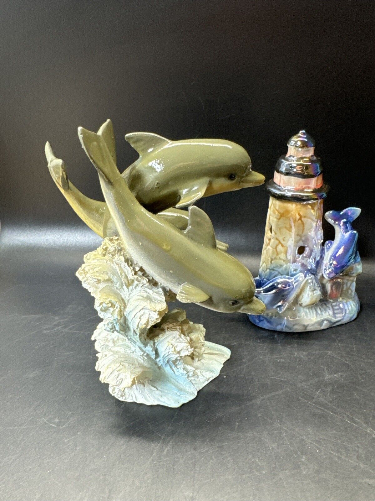 Vintage Collectible Dolphins Figurines/ Lot Of 4