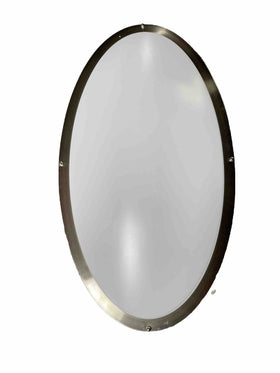 Commercial Electric 32" Brushed Nickel LED Oval Flushmount New