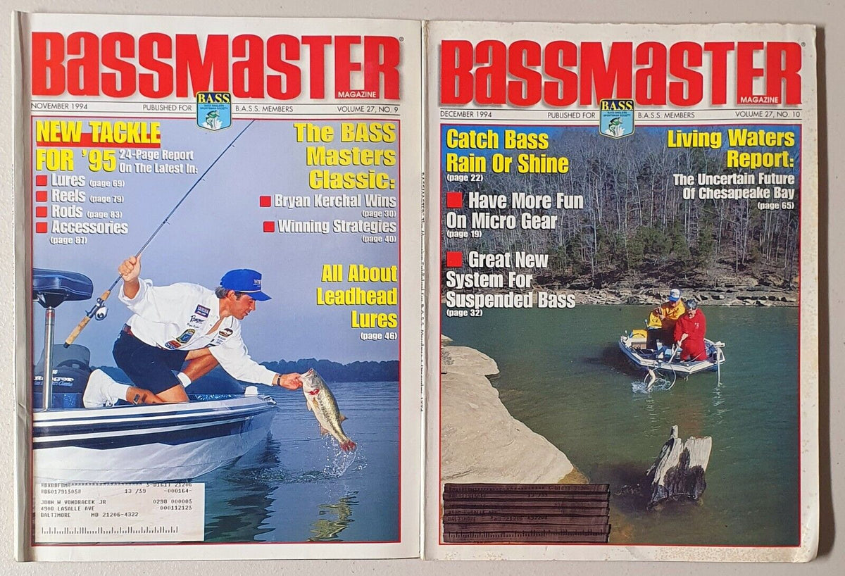 Bass Master magazine Lot of 10 (1994)