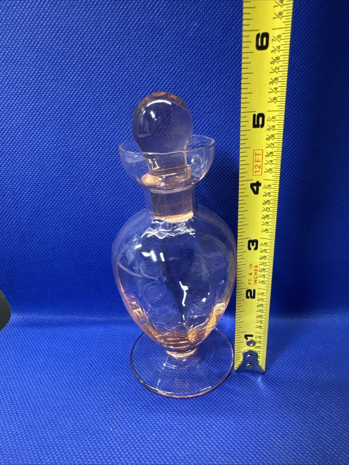 Vintage Glass Perfume Bottle with Stopper