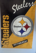 PITTSBURGH STEELERS PENGUINS HOCKEY FOOTBALL BANNER, 43" X 28" Made In USA