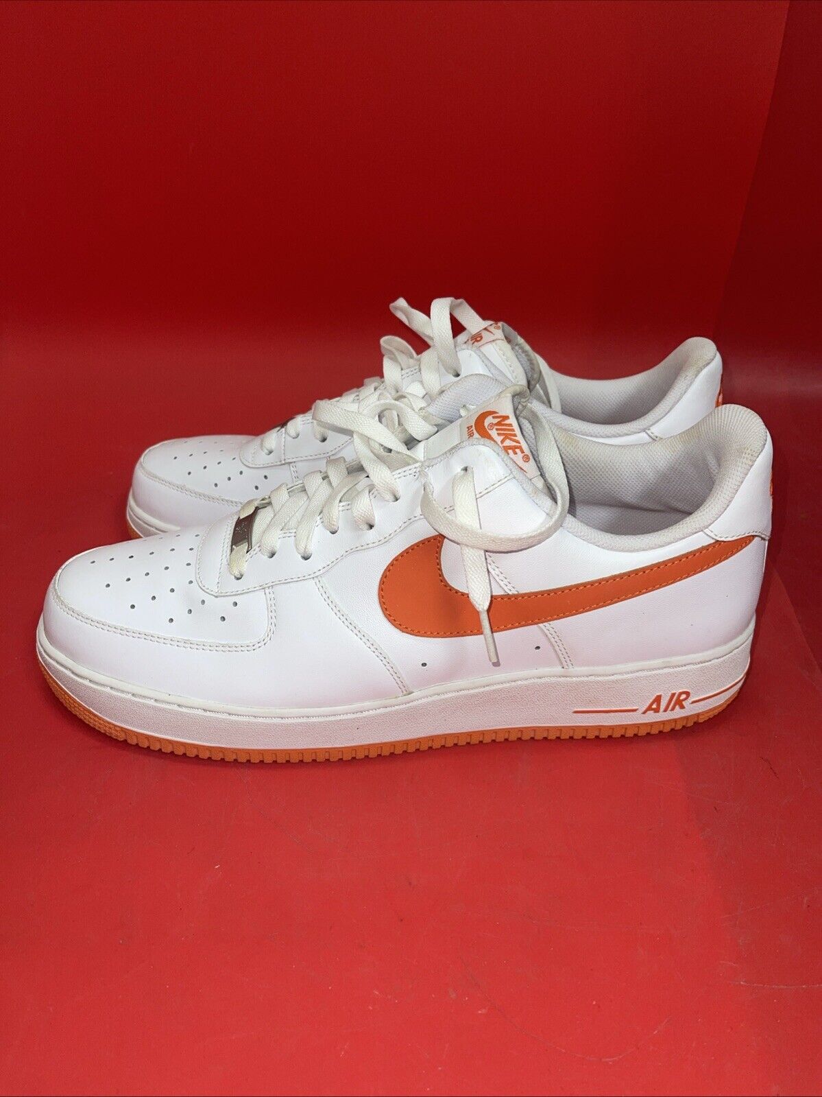 Nike Air Force 1 One Low White/Orange Men's Size 13