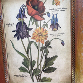 DANACO Floral Art Piece Handfinished By Florentine Artisan Italy Print 17”x14”
