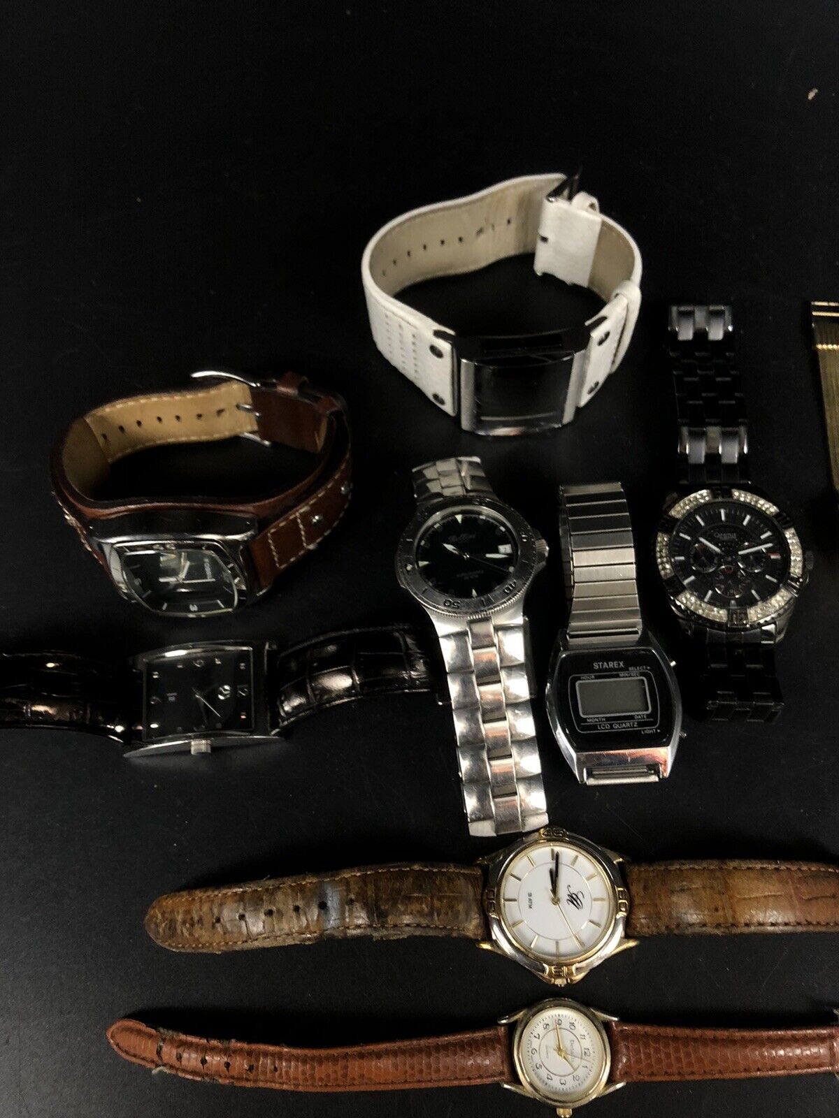 Lot of 9 Watches - Fossil, Seiko, Mercedes Benz… For PARTS