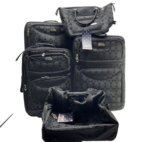 American Flyer Argyle Jacquard -5PC Luggage set -Black