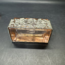 Vintage Art Nouveau Pink with Silver Lattice Ornate Perfume Bottle