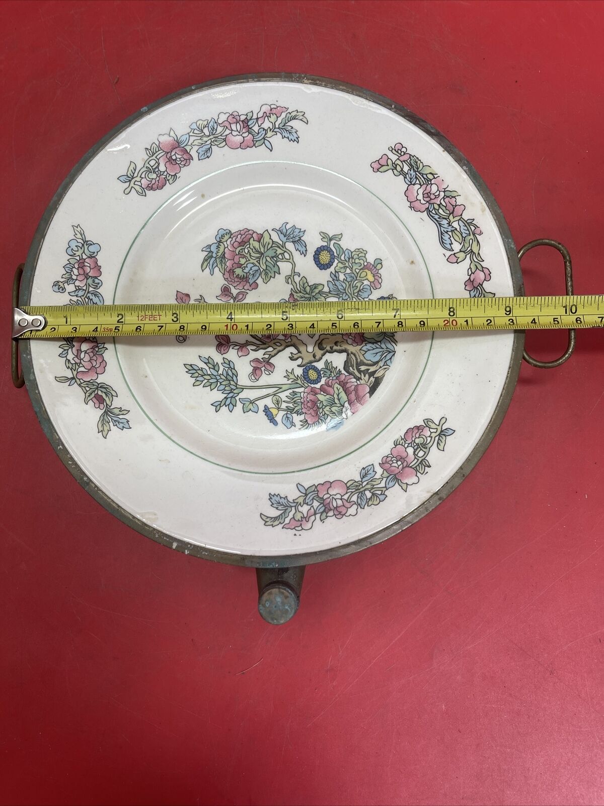 Antique Tree Pattern Warming Plate 9 1/4”