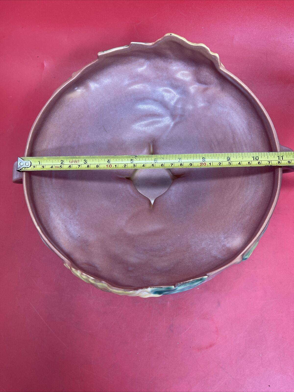 Roseville Pottery Pink Peony Bowl Console Bowl