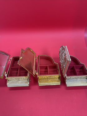 Jewelry box. Vintage. Plastic. Piano. Made In Hong Kong Lot 3