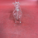 Rare Regency clear glass sculpture of a bull within a bull.