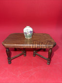 Strombecker Playthings 3 Pc Genuine Walnut Dining Room Items 1:12 dollhouse