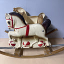 Vintage Delphos Bench Rocking Horse On Springs. Child Toy.