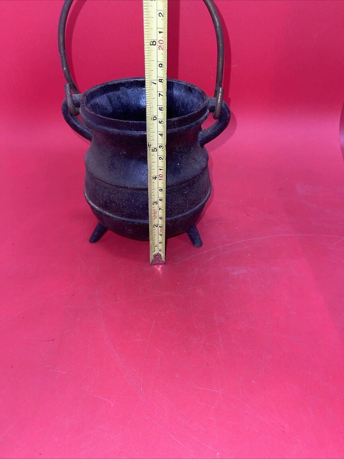 Vintage Cast Iron 3 leg Cauldron Fire Starter Lighter Smudge Pot.