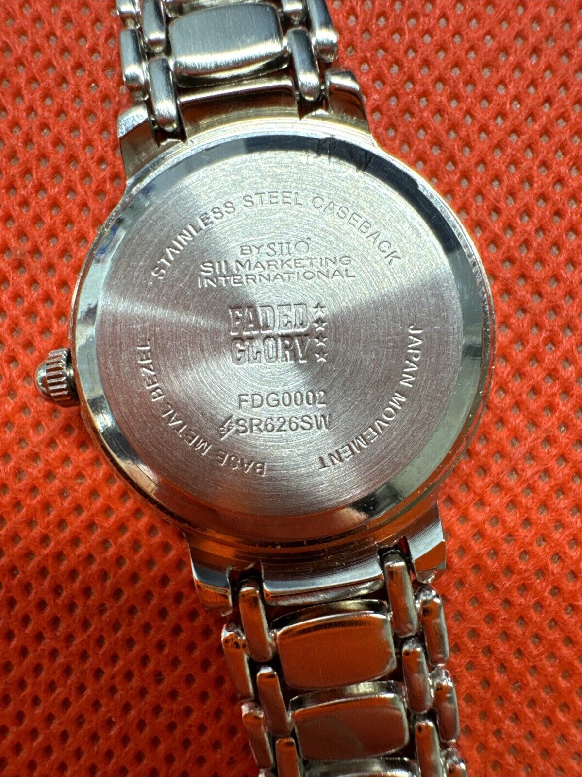 Faded Flory Silver Tone Stainless Steel Watch for Women