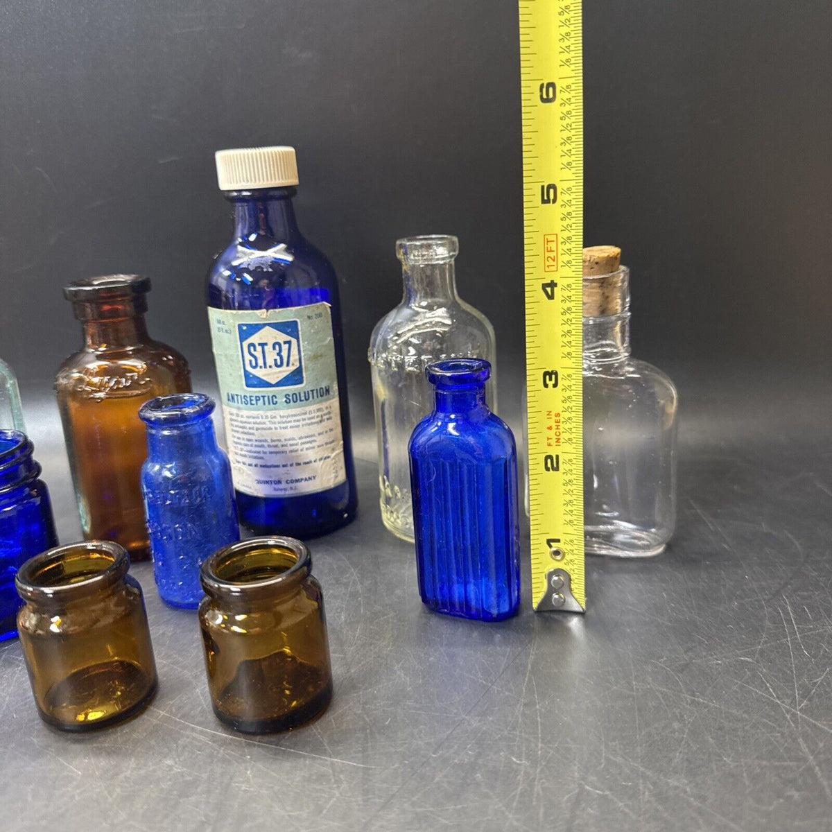 Vintage Medicine Bottles/ Lot Of 10