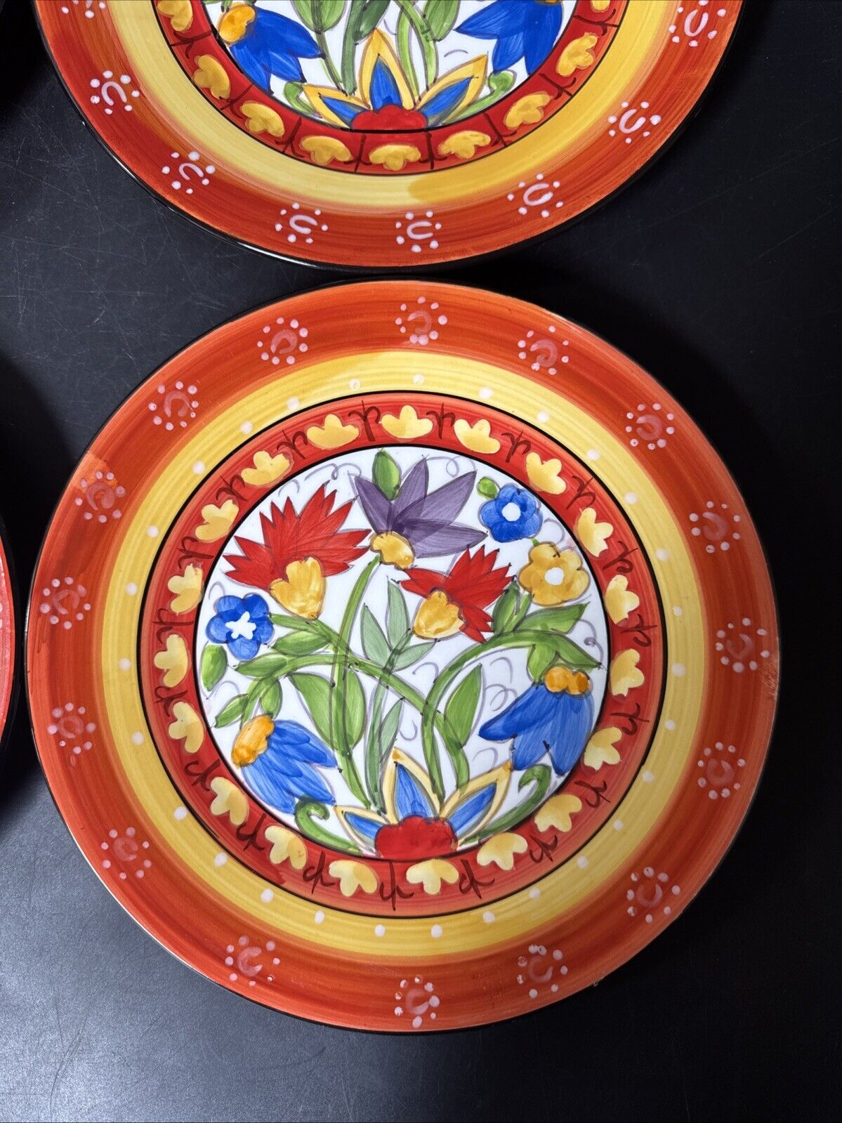 222 Fifth NASREEN Salad plates 9”/ Set Of 4