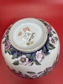 Andrea by Sadek Round serving plate, tall, with floral pattern