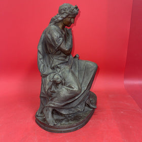 Vintage Regule Statue Signed E.PARTY ? Literary Academic Character