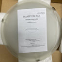 Hampton Bay Chalene 15 in. 1-Light Pewter Clip Integrated LED Flush Mount