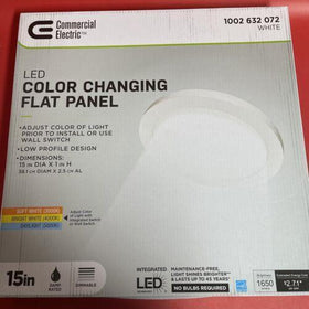 15" Round LED Color Changing Flat Panel White 1002632072