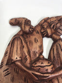 Vintage Hand Carved Unique,  Folk Art Shelf, Wooden
