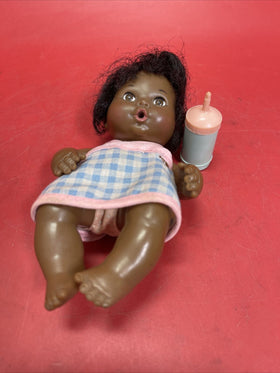 Vintage 1974 Ideal African American brown 7” Baby Thumbelina Doll