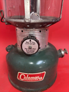 Vintage Coleman #228F Double Mantle Lantern Big Hat