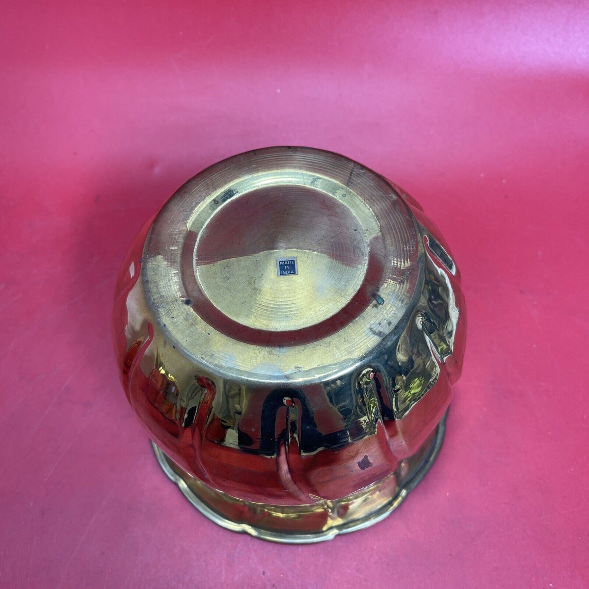 Vintage Solid Brass Round Planters Set 3pc Different Designs