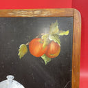 Vintage Framed Handpainted SLATE ART - Apple 🍎